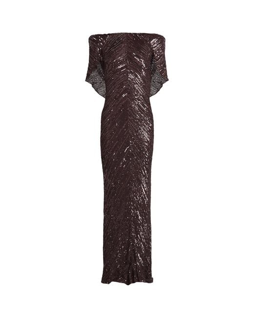 Jenny Packham Brown Sequin Sakari Gown