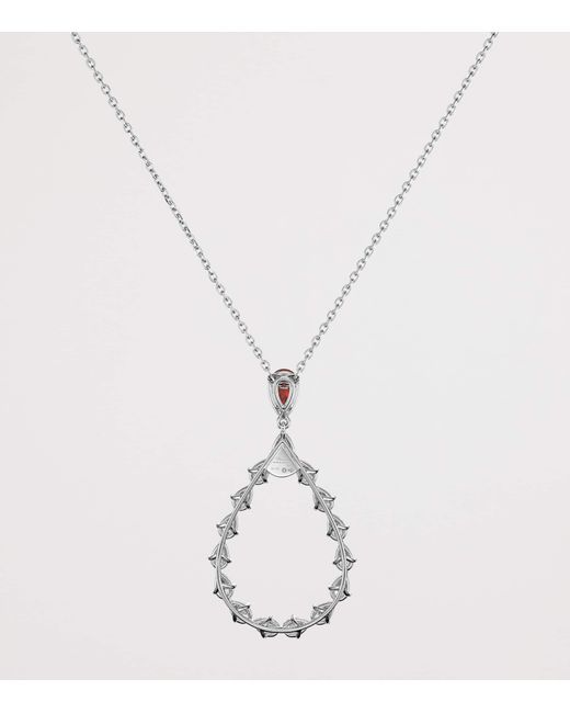 Chopard Metallic Diamond And Ruby L'Heure Du Diamant Necklace