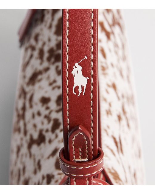 Polo Ralph Lauren Pink Haircalf Polo Play Shoulder Bag