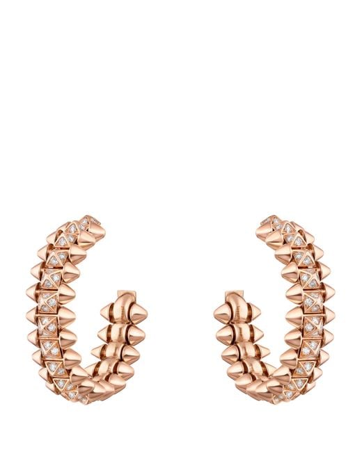 Cartier Metallic And Diamond Clash De Earrings