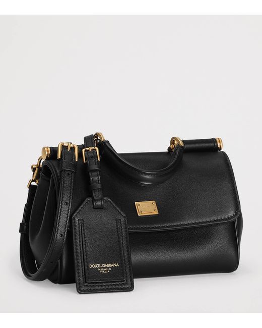 Dolce & Gabbana Black Plongé Calfskin My Sicily Cross-Body Bag