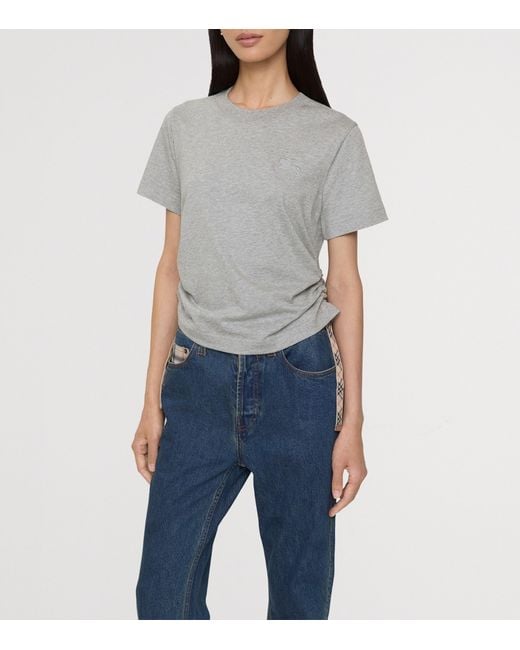Burberry Gray Festival Cotton T-Shirt