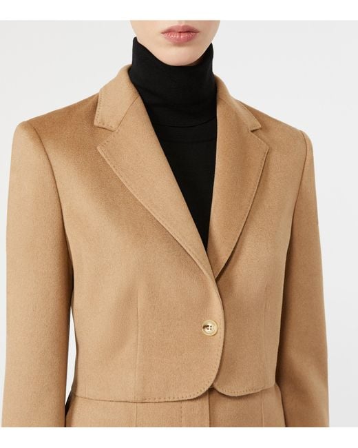 Max Mara Natural Camelwool Cropped Blazer