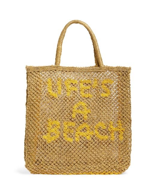 The Jacksons Yellow Large Life's A Beach Tote Bag