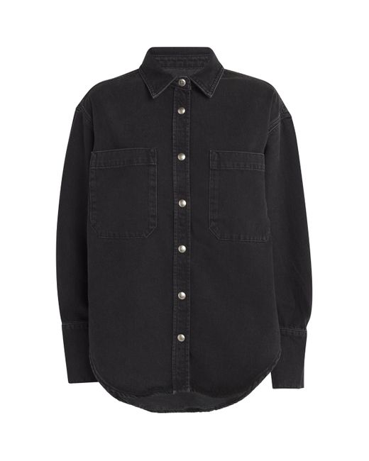 Anine Bing Black Dante Denim Shirt