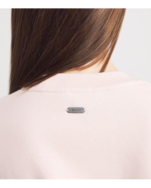 Barbour Pink Cotton Crew-Neck Sweatshirt