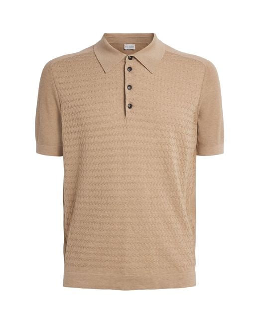 Pal Zileri Natural Cotton Cross-Stitch Polo Shirt for men