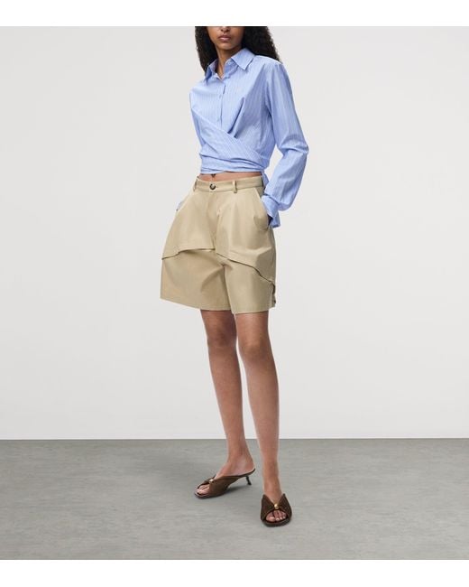 Loewe Blue X Paula's Ibiza Cotton-Blend Stripe Shirt