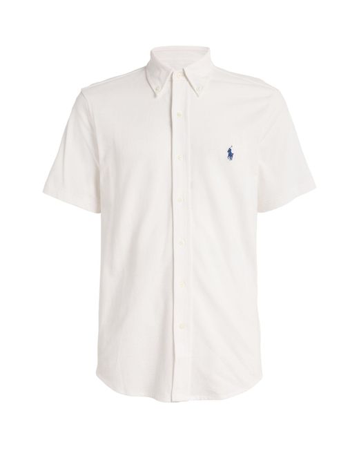 Polo Ralph Lauren White Cotton Mesh Featherweight Shirt for men