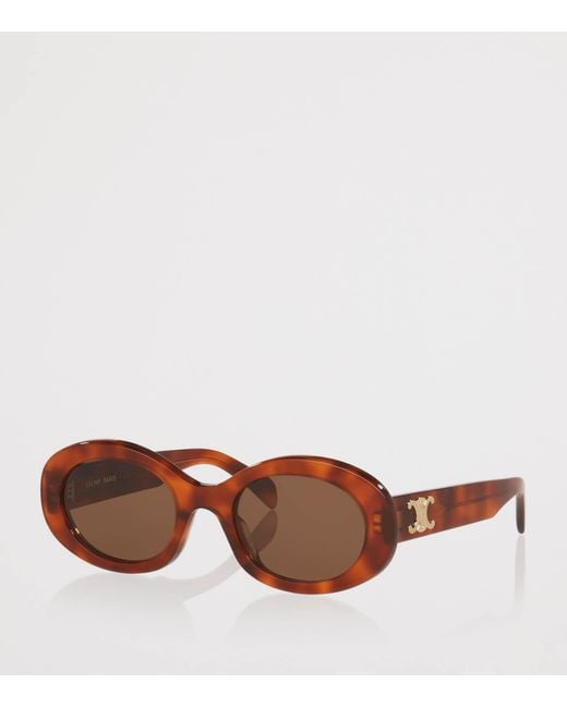 Céline Brown Triomphe Cl40194U Oval Sunglasses