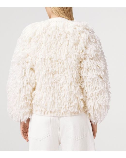 AllSaints White Wool-Blend Elias Jacket