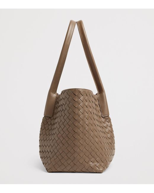 Bottega Veneta Brown Leather Reversible Pinacoteca Top-Handle Bag