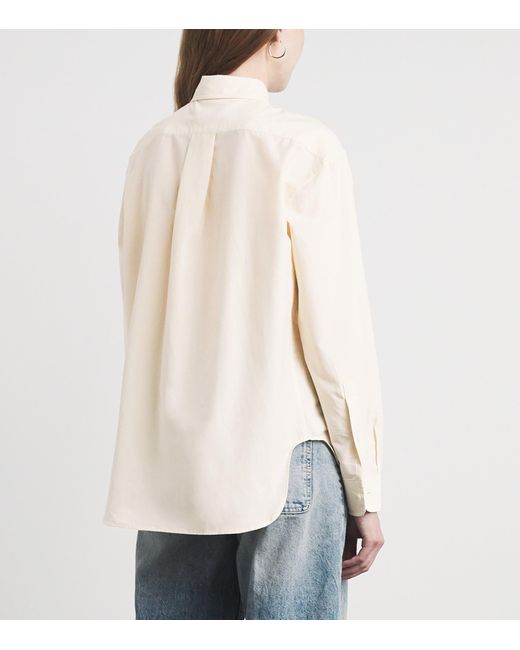 Polo Ralph Lauren White Cotton-Silk Relaxed-Fit Shirt