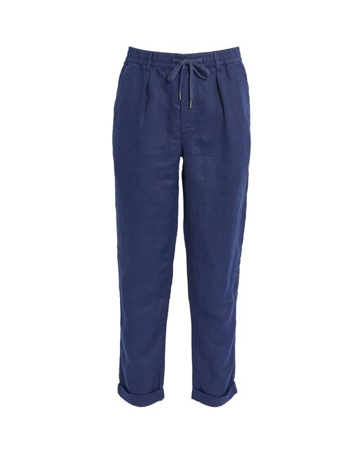 Polo Ralph Lauren Blue Linen Prepster Trousers for men