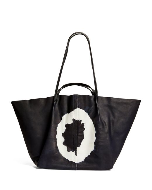 AllSaints Black Leather Hannah Tote Bag
