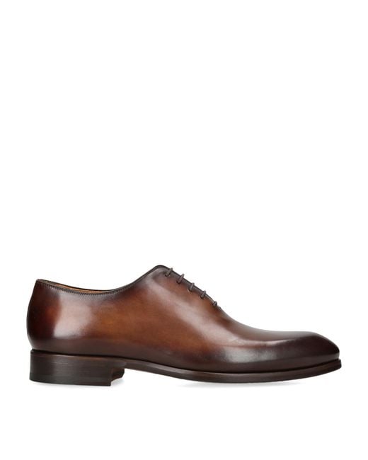 Magnanni Shoes Brown Flex Wholecut Oxford Shoes for men
