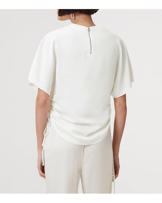 AllSaints White Leslie Draped Top