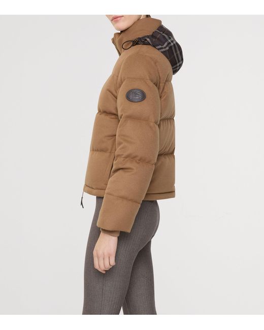 Burberry Brown Cashmere Puffer Jacket