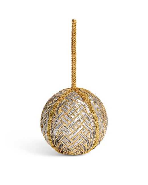 Harrods Metallic Sequinned Lace Bauble