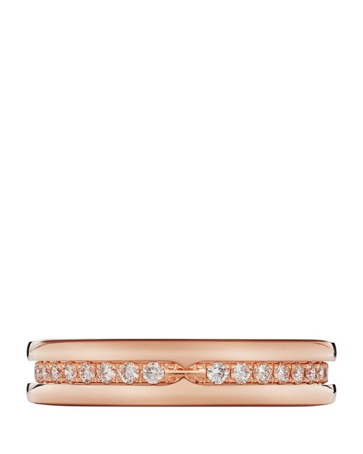 BVLGARI Pink And Diamond B.Zero1 One-Band Ring