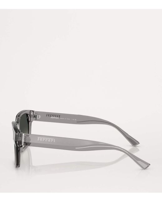 Ferrari Gray Acetate Square Sunglasses