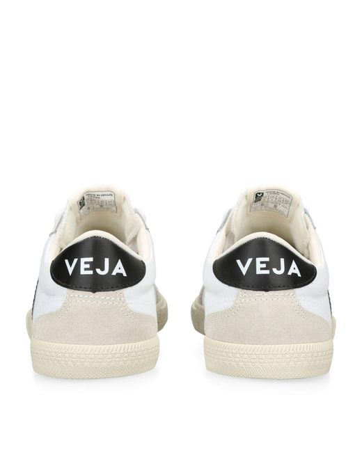 Veja White Canvas Volley Sneakers