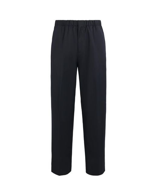 Lardini Blue Wool-Blend Easy Wear Trousers for men