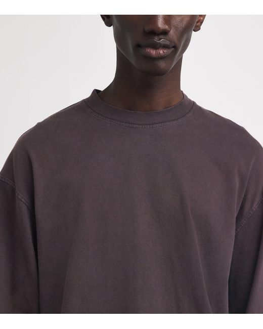 Agolde Gray Cotton Long-Sleeve Asha T-Shirt for men