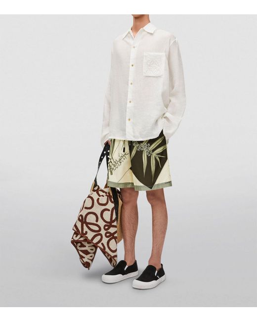 Loewe Natural X Paula's Ibiza Silk-blend Shorts for men
