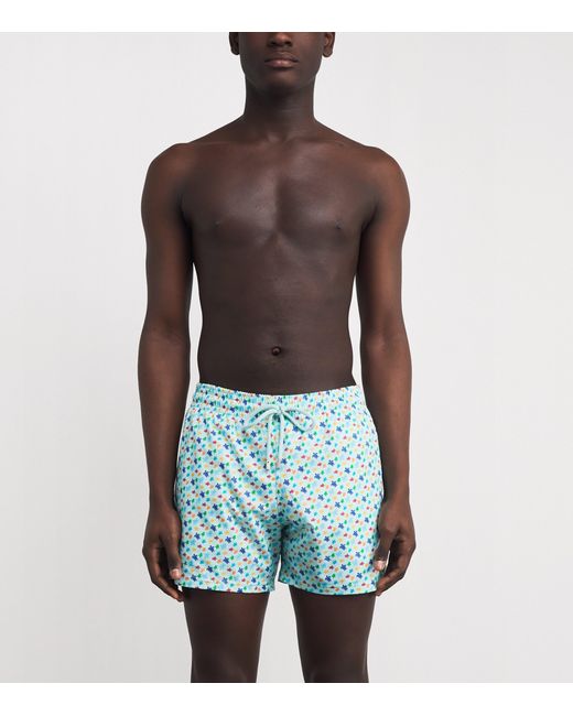 Vilebrequin Blue Turtle Print Moorise Swim Shorts for men