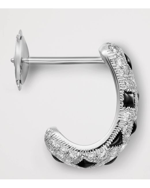 Cartier White And Diamond Panthère De Earrings