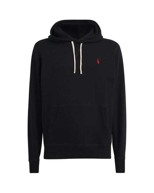 Polo Ralph Lauren Black Double-Knit Logo Hoodie for men