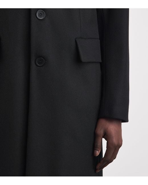 Sandro Black Wool-Blend Coat for men