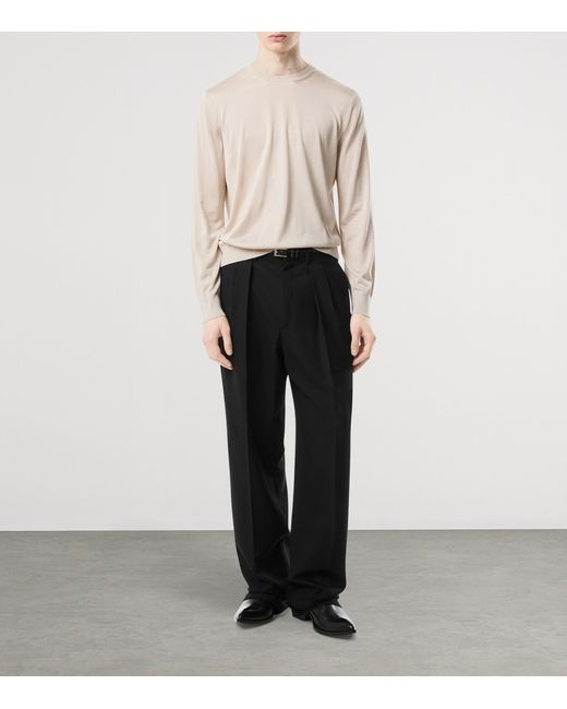 Tom Ford Natural Silk Crew-Neck Sweater for men