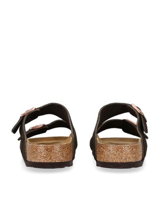 Birkenstock Brown Suede Arizona Sandals for men