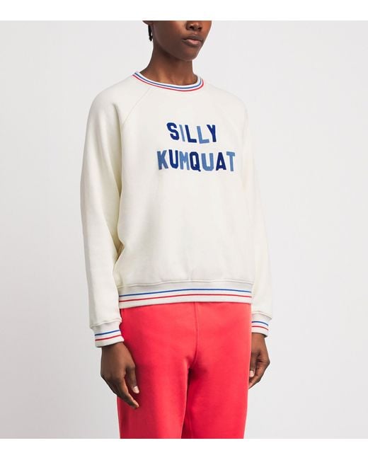 Mother White Cotton The Big Sport Sweatshirt