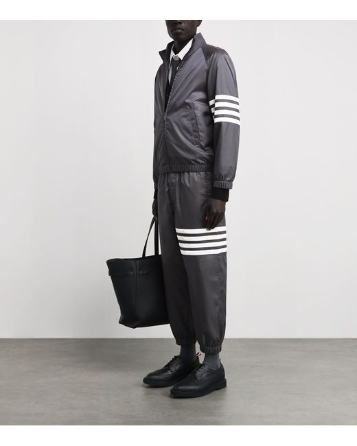 Thom Browne Gray Weather-Resistant 4-Bar Sweatpants for men
