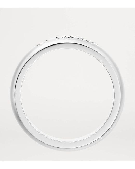 Cartier White Platinum And Diamond C De Wedding Band