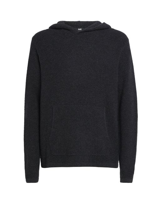 PAIGE Black Merino-Cashmere-Blend Ojai Hoodie for men