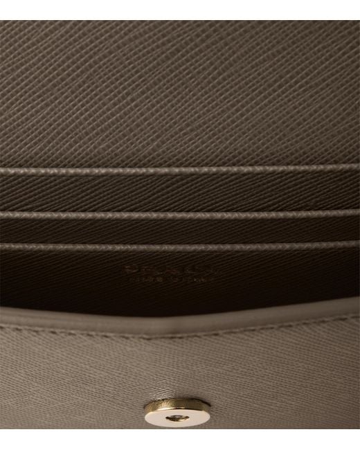 Prada Brown Mini Saffiano Leather Shoulder Bag