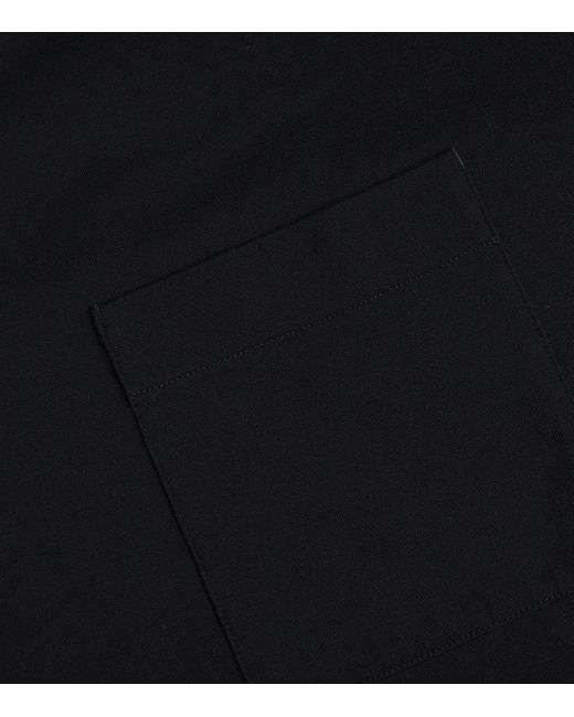Lemaire Black Cotton-Linen Boxy T-Shirt for men
