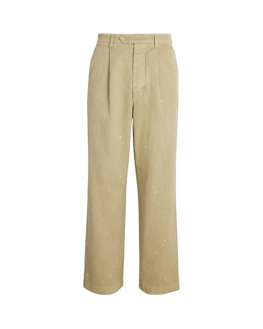Auralee Natural Cotton Garment-Dyed Chinos for men