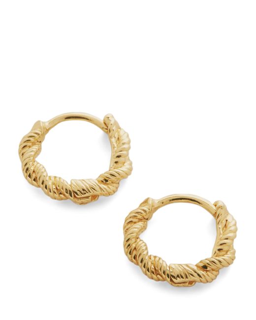 Monica Vinader Metallic Mini Vermeil Corda Huggie Earrings