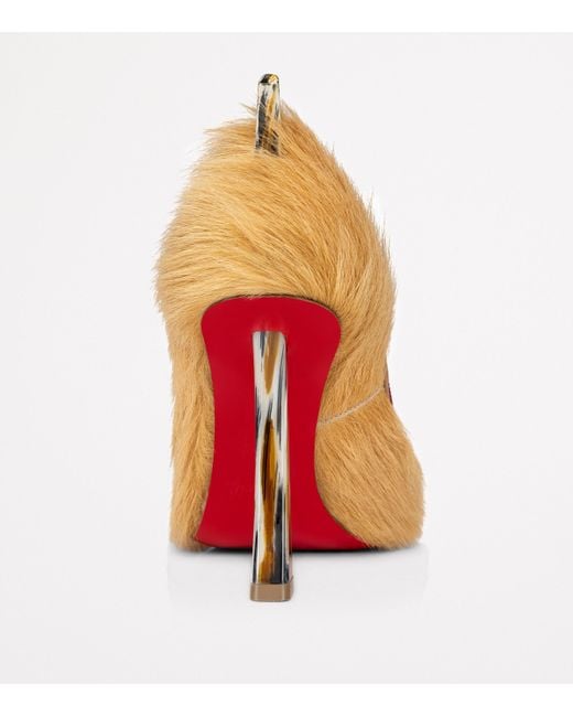christian-louboutin-kate-clawmax-pony-hair-pumps-100-in-metallic-lyst