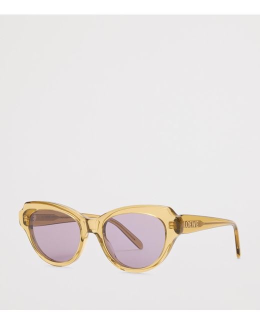 Loewe Pink Acetate Swan Slim Sunglasses