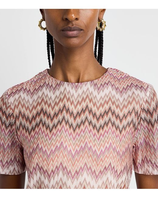 Missoni Pink Zigzag Midi Dress