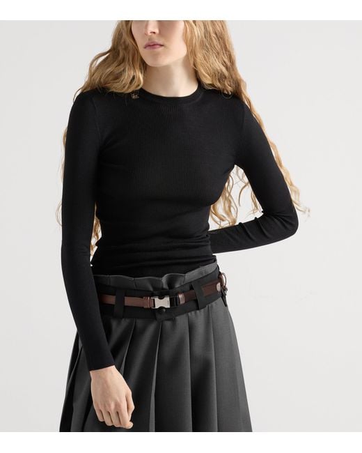 Prada Black Wool Sweater