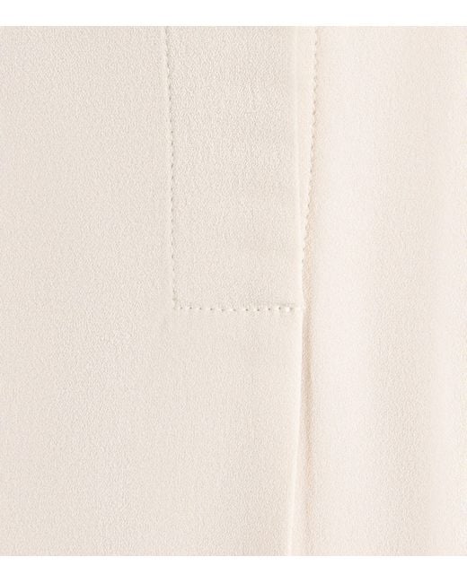 Agnona White Tie-Neck Blouse