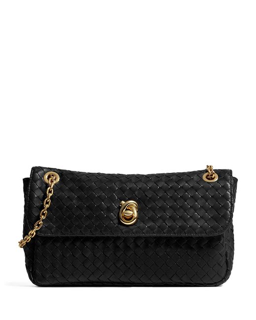 Bottega Veneta Black Leather Madison Shoulder Bag