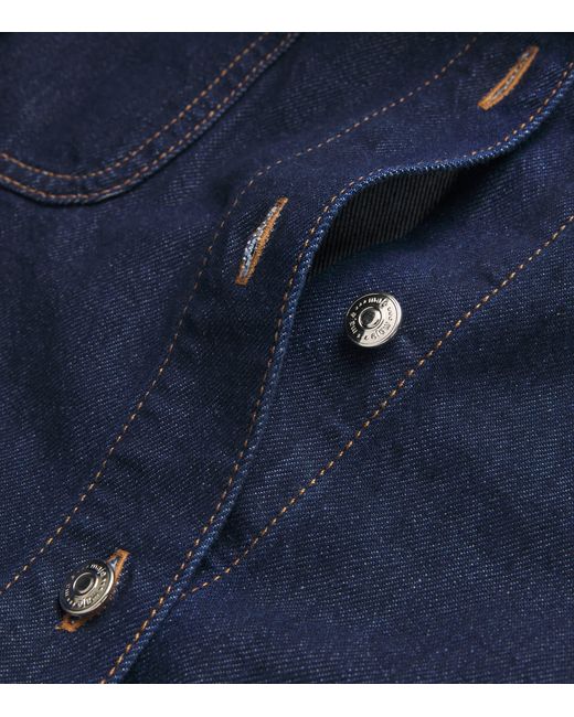 Maje Blue Bow-Detail Denim Jacket